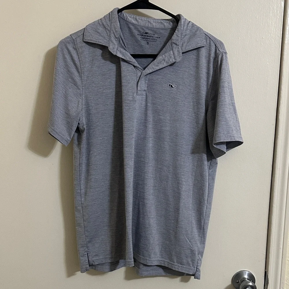 NWOT Vineyard Vines Boys On the Go Sankaty Striped Short Sleeve Polo XL